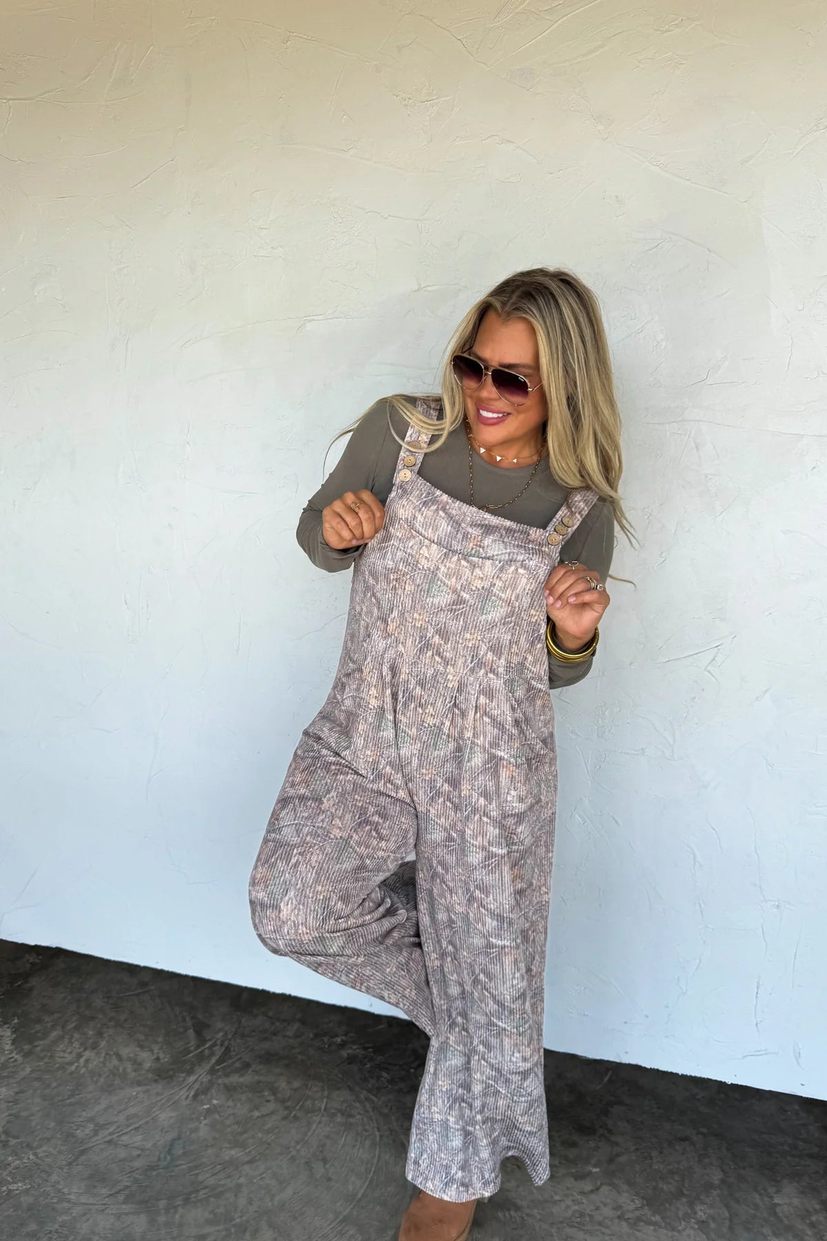 PREORDER: Camo Ribbed Overalls