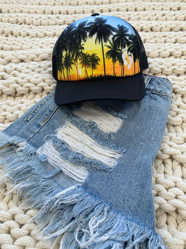 Palm Trees Trucker Hat