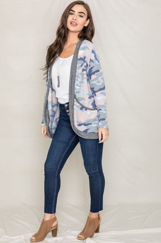 Camo Slouch Cardigan