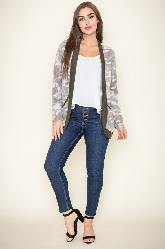 Camo Slouch Cardigan