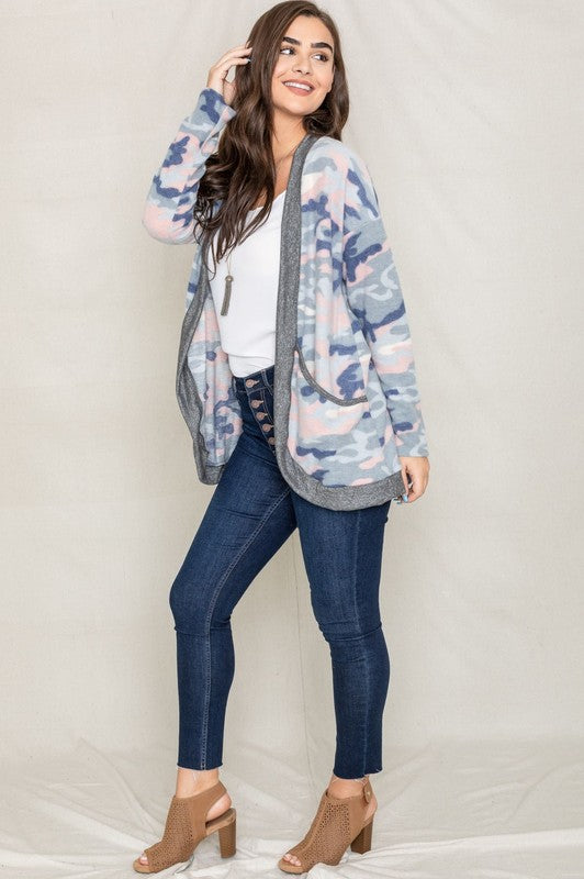 Camo Slouch Cardigan