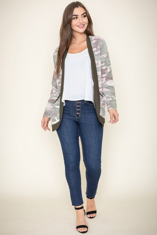 Camo Slouch Cardigan