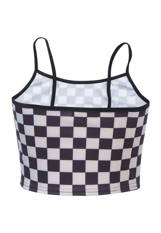 Checkerboard Crop Top