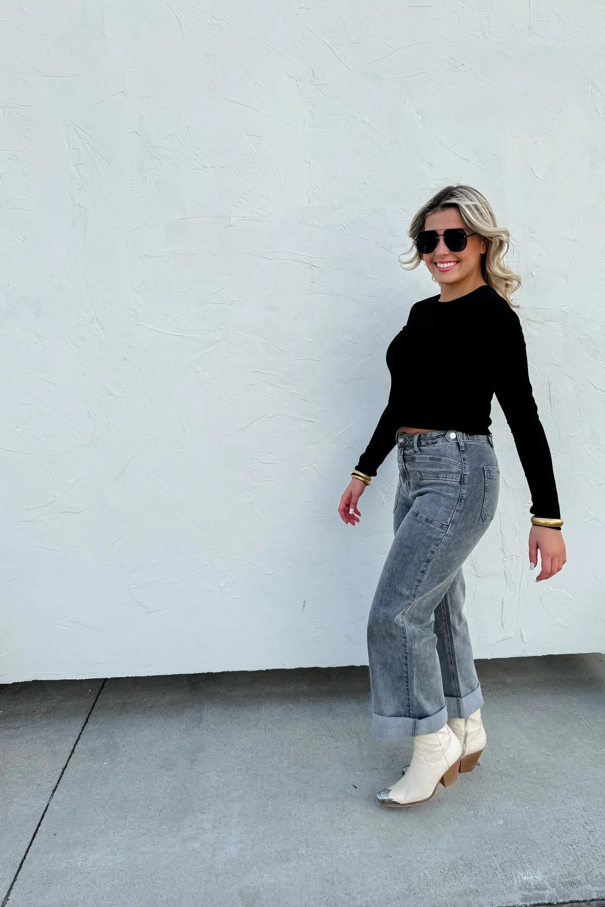 PREORDER: Grey Clover Front Pocket Jeans