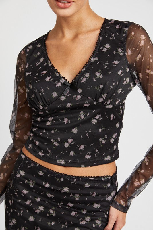 Tay Floral Mesh Top * Wear as a Set