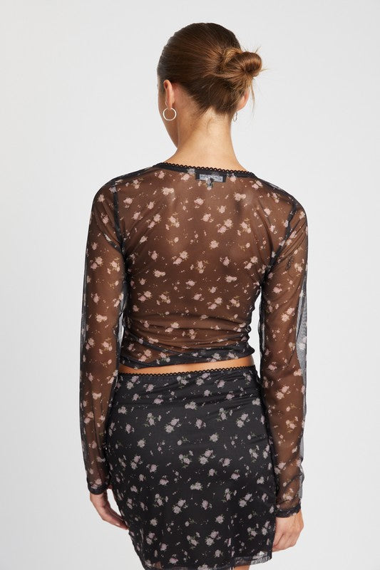 Tay Floral Mesh Top * Wear as a Set