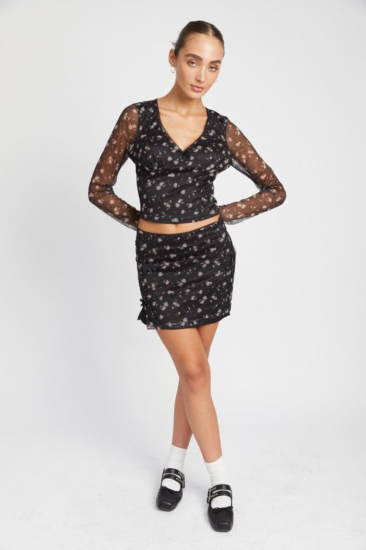Tay Floral Mesh Top * Wear as a Set