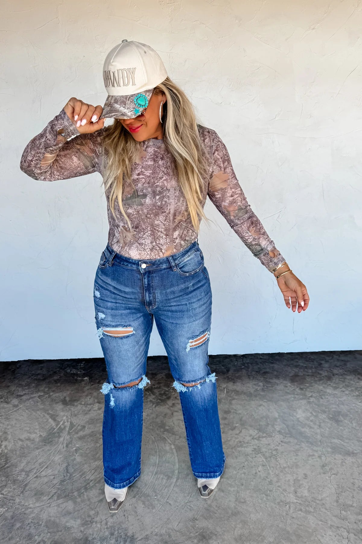 PREORDER: Camo Mesh Top