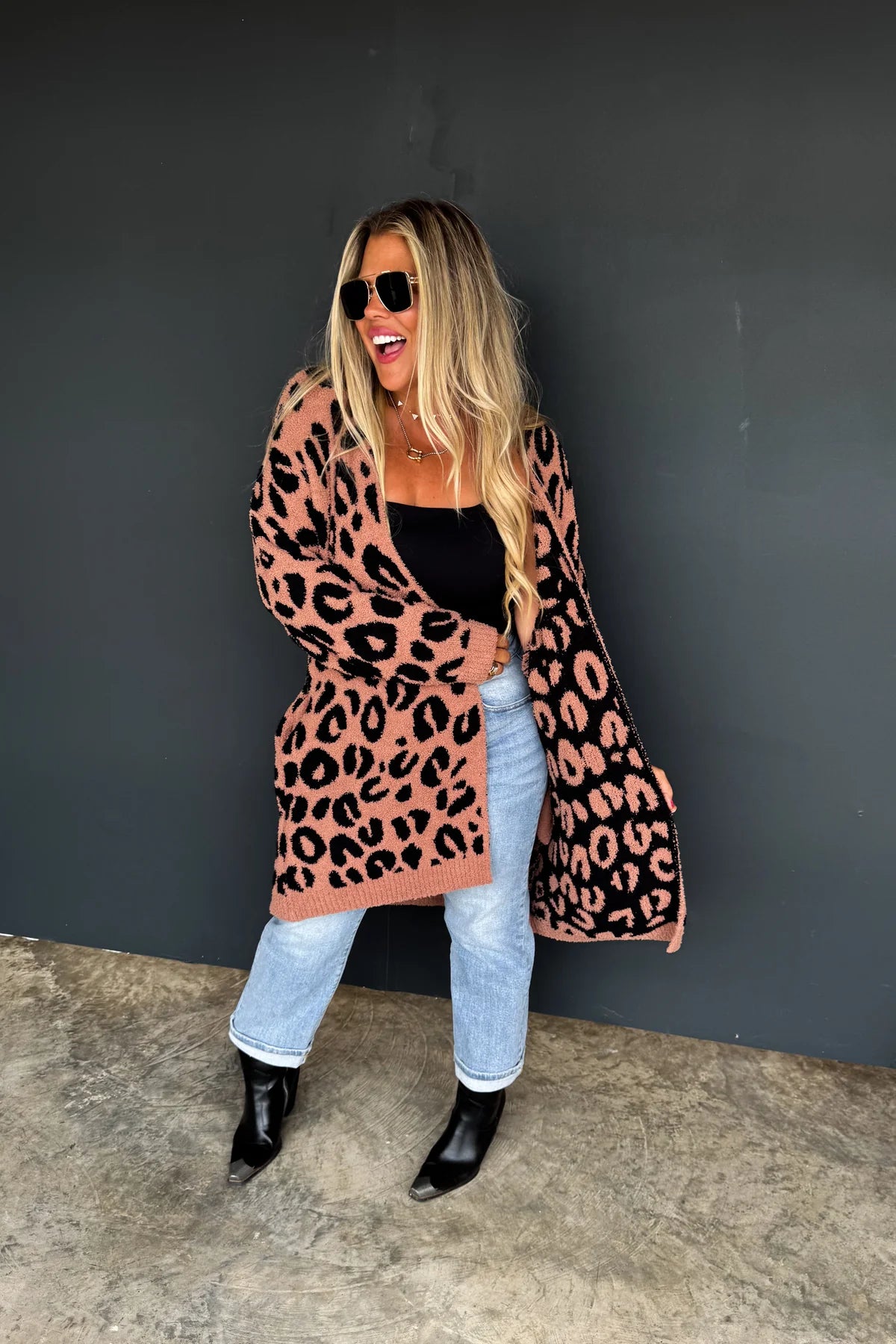PREORDER: Leopard Cloud Reversible Cardigan