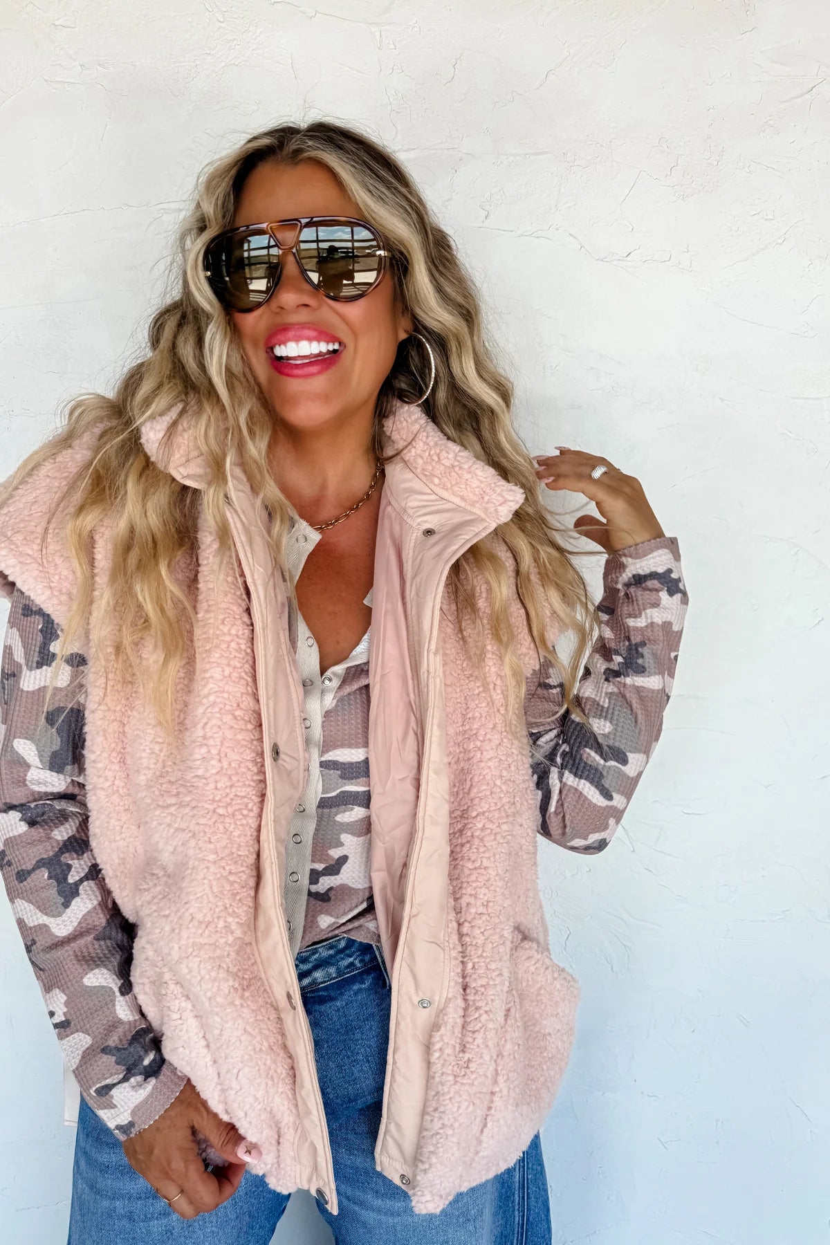 PREORDER: Kori Snap Button Waffle Top