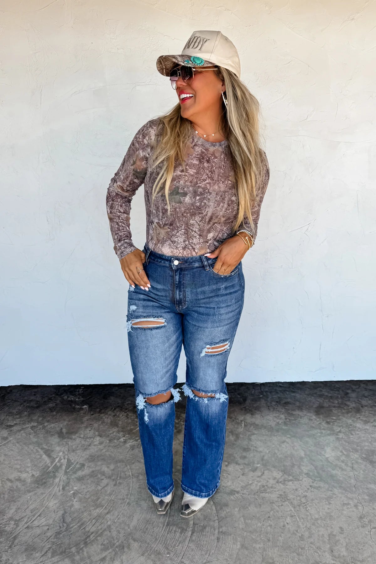 PREORDER: Camo Mesh Top