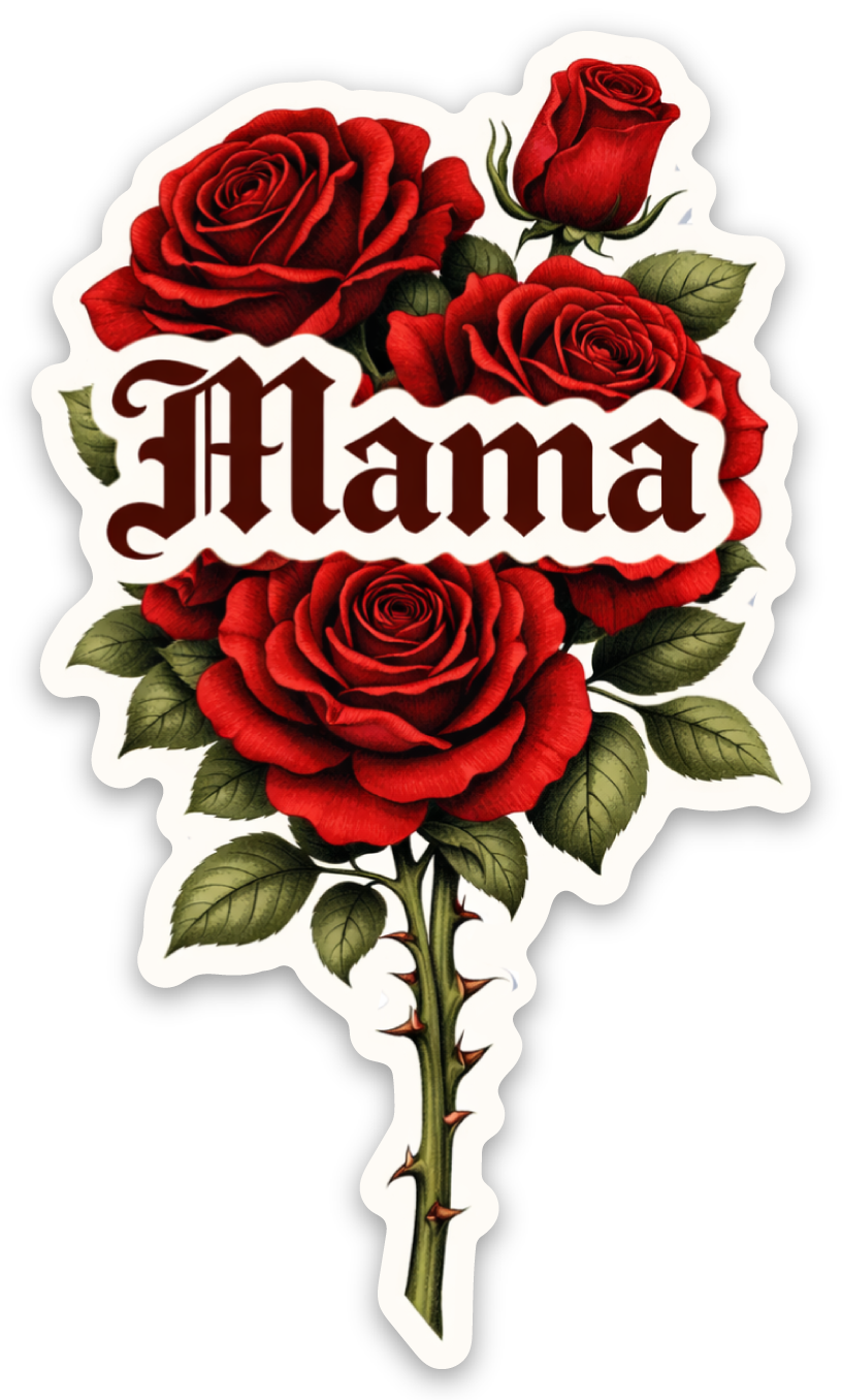 Amber Moon Boutique Rose Mama Sticker