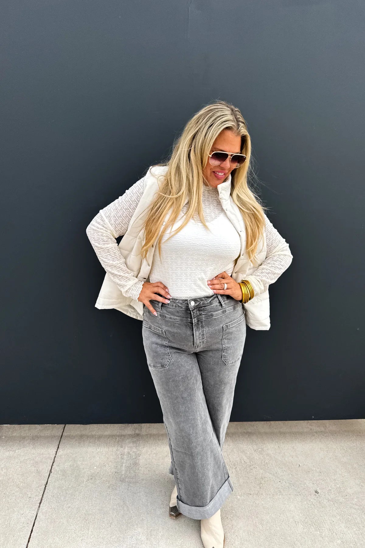 PREORDER: Grey Clover Front Pocket Jeans