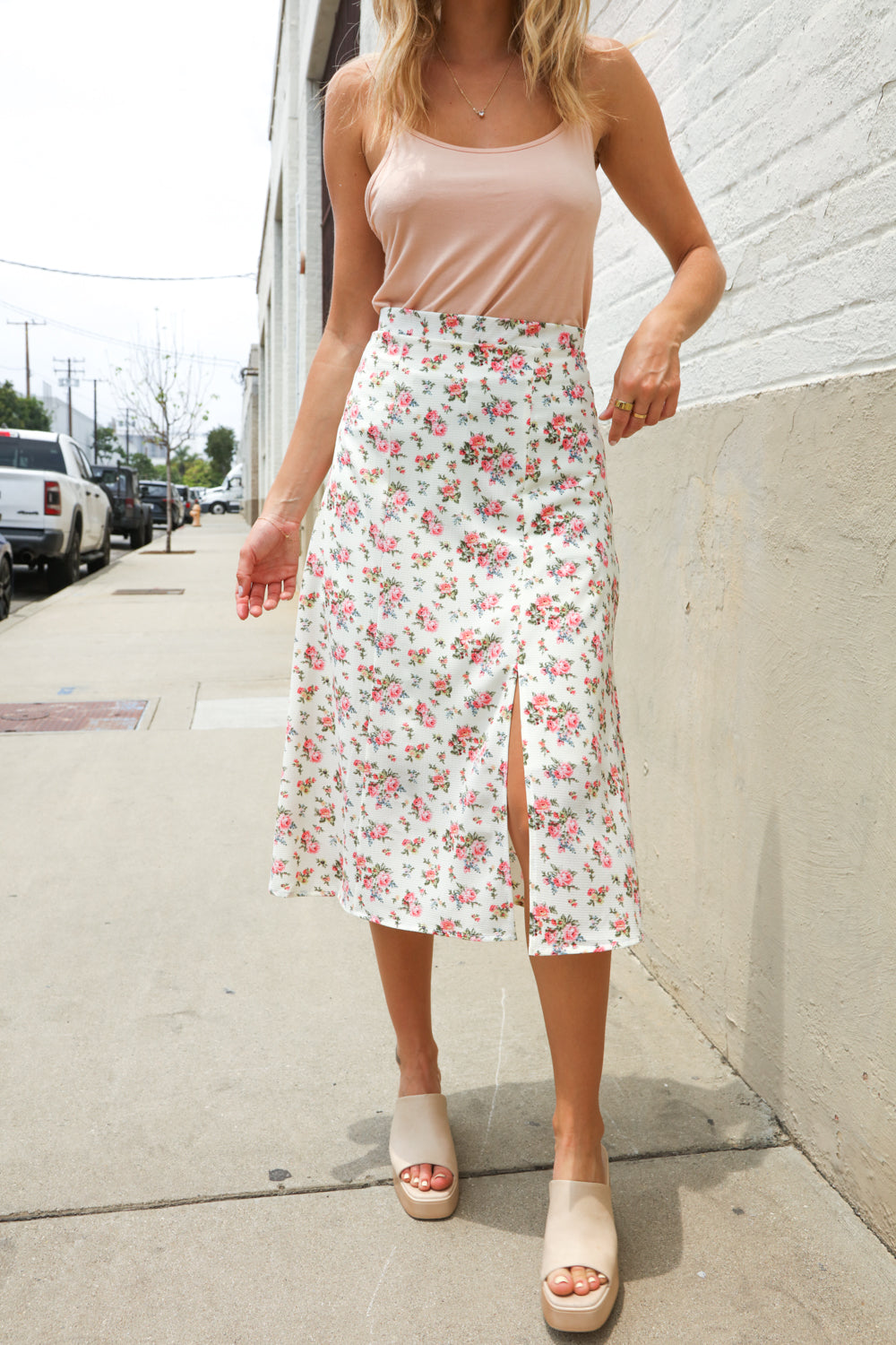 Put Together Floral Midi Skirt
