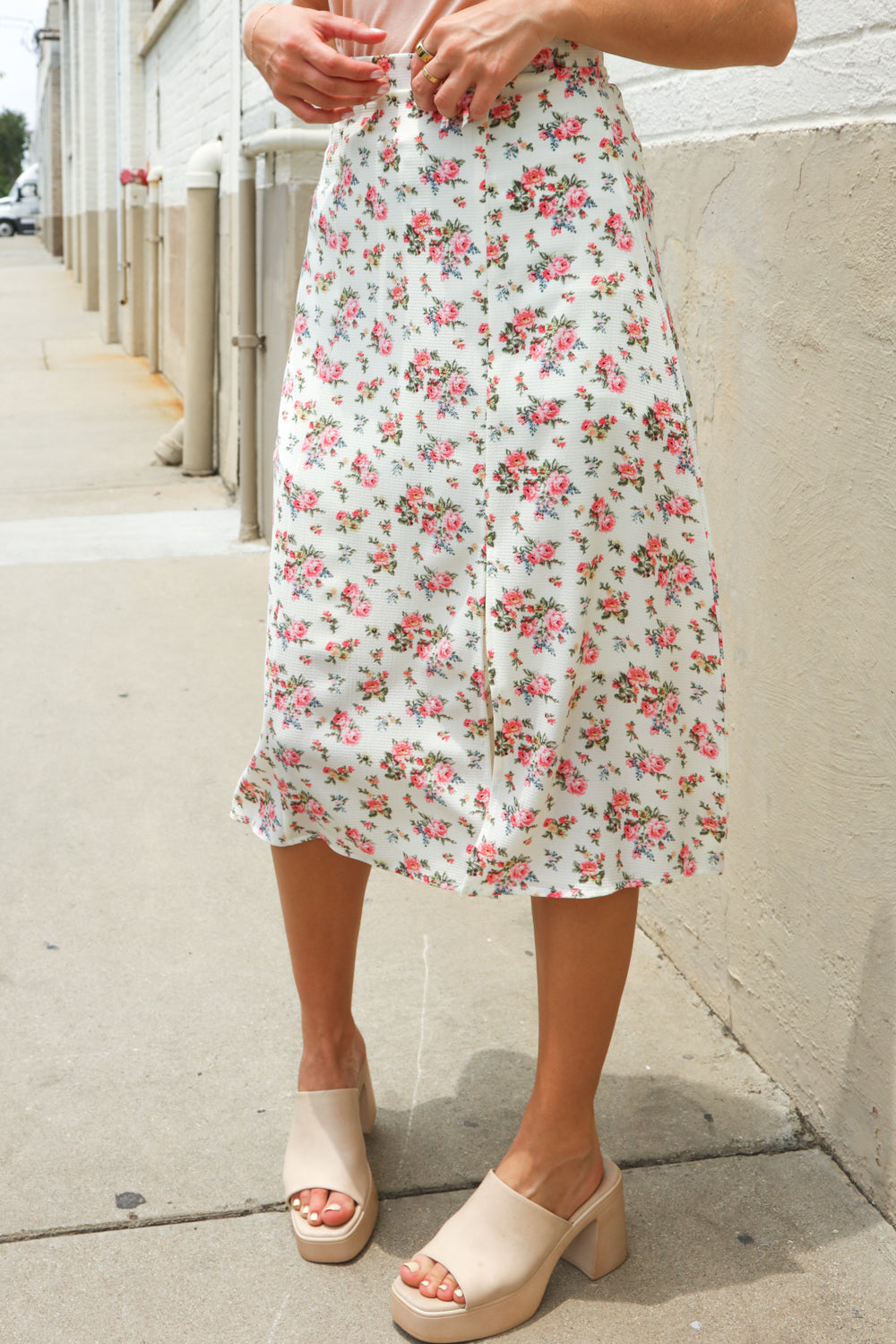Put Together Floral Midi Skirt