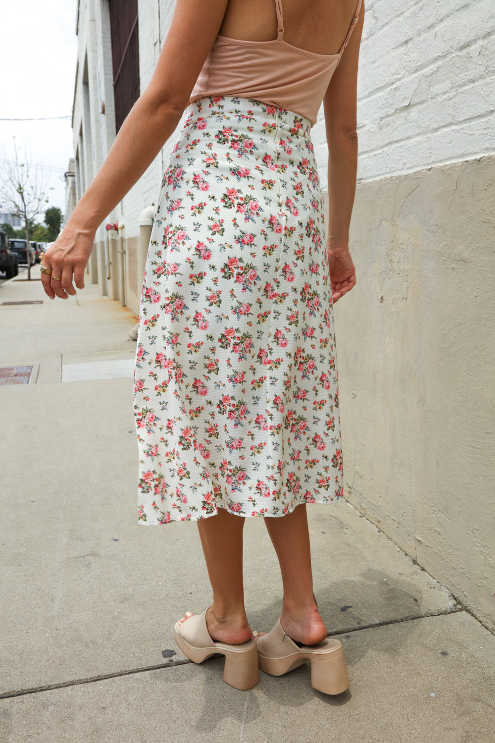 Put Together Floral Midi Skirt