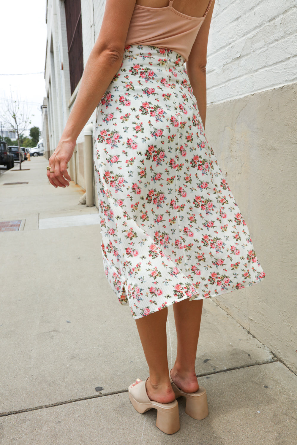 Put Together Floral Midi Skirt
