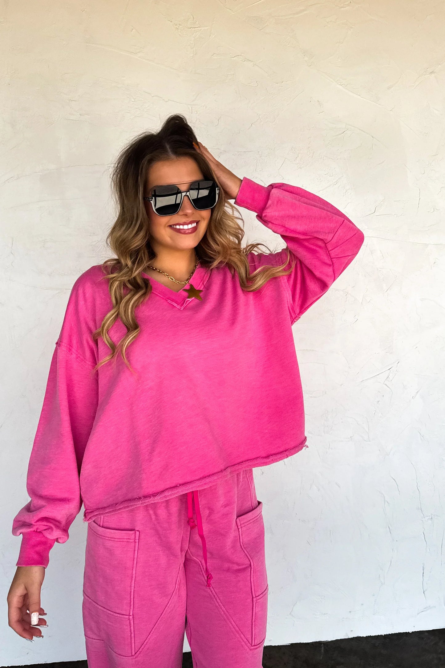 PREORDER: Faded Feels V-Neck Pullover
