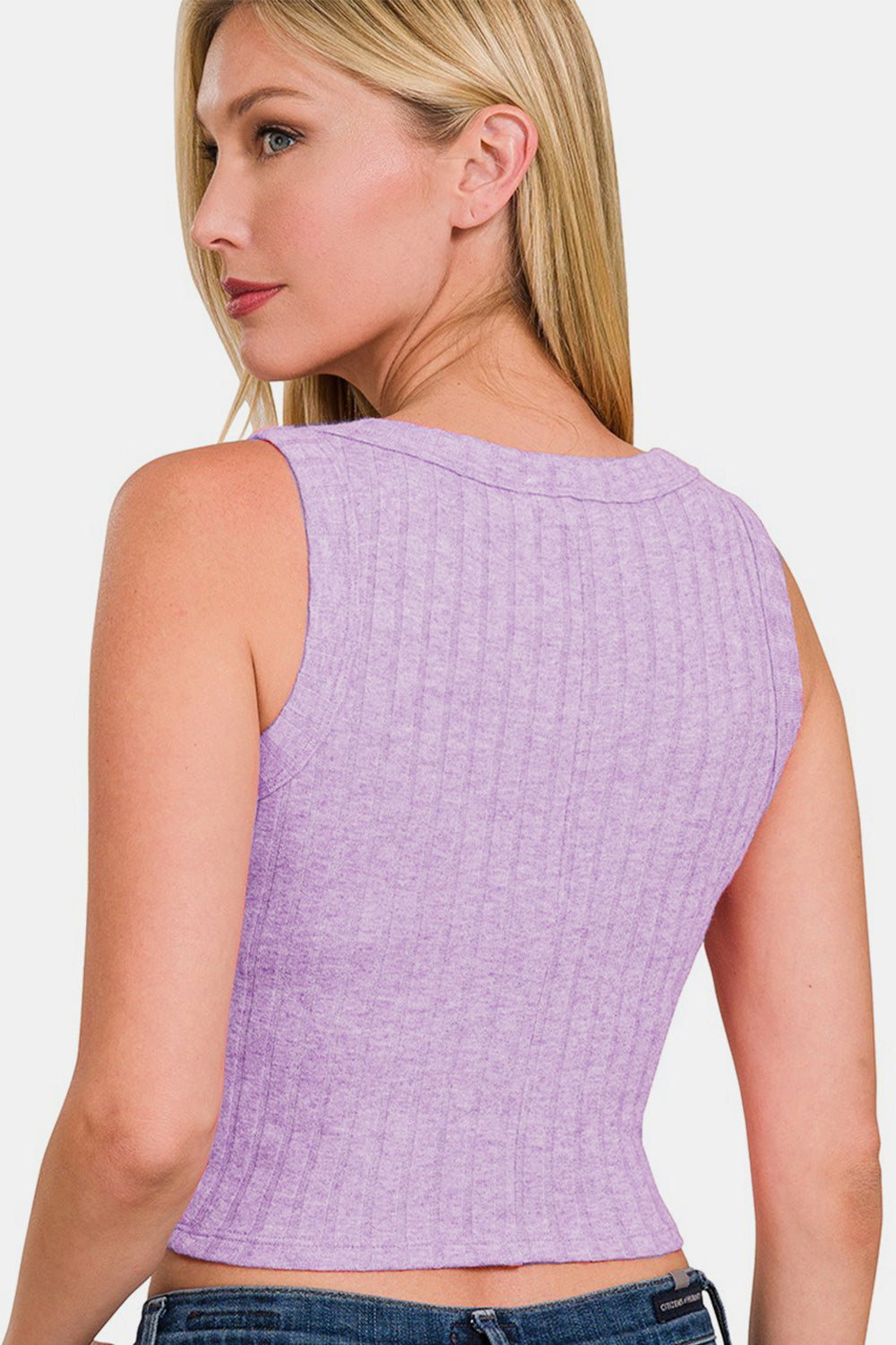 Kindra Crop Tank in Lavender