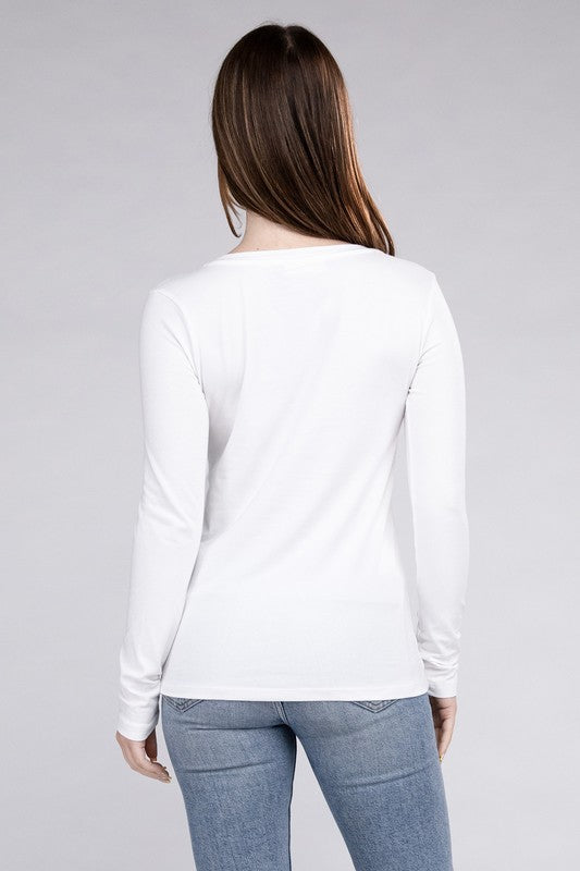 Amber Moon Basics: Long Sleeve V-Neck