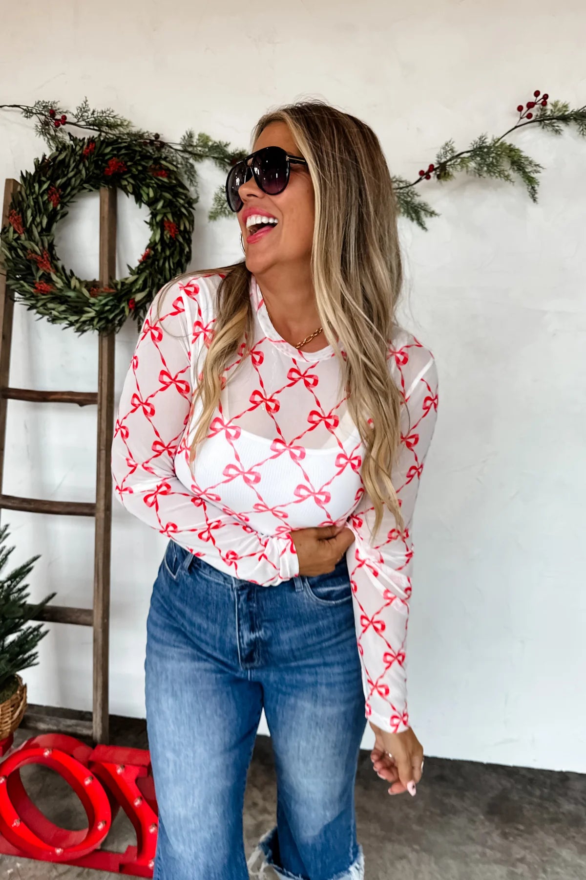 PREORDER: Christmas Dress It Up Mesh Tops