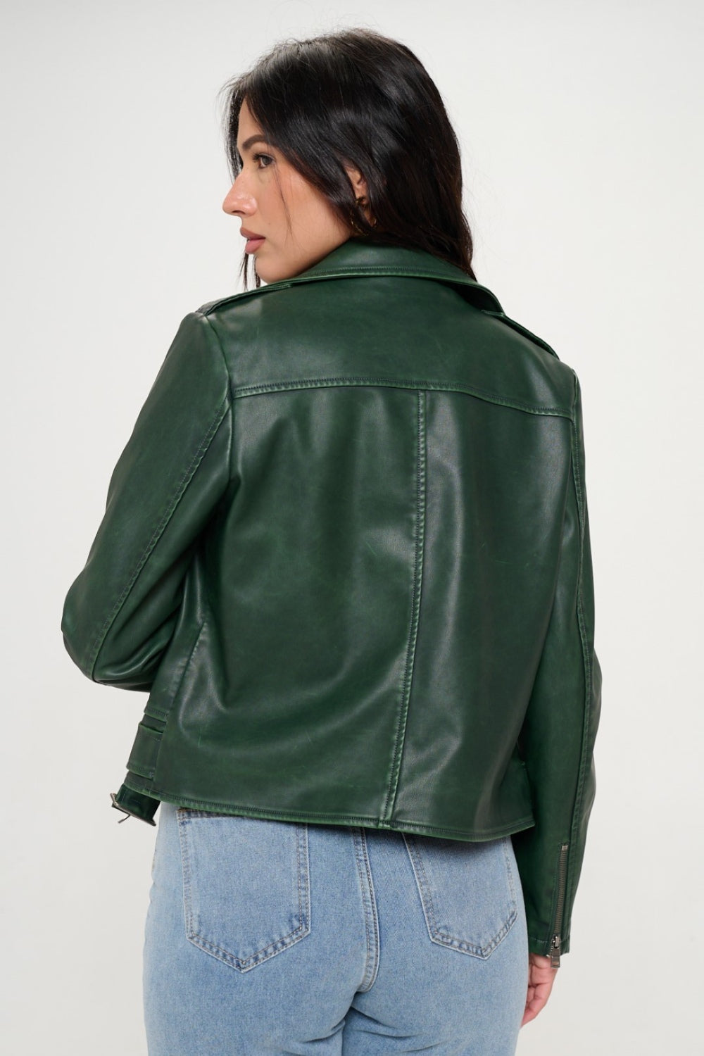 Forest Green Biker Jacket