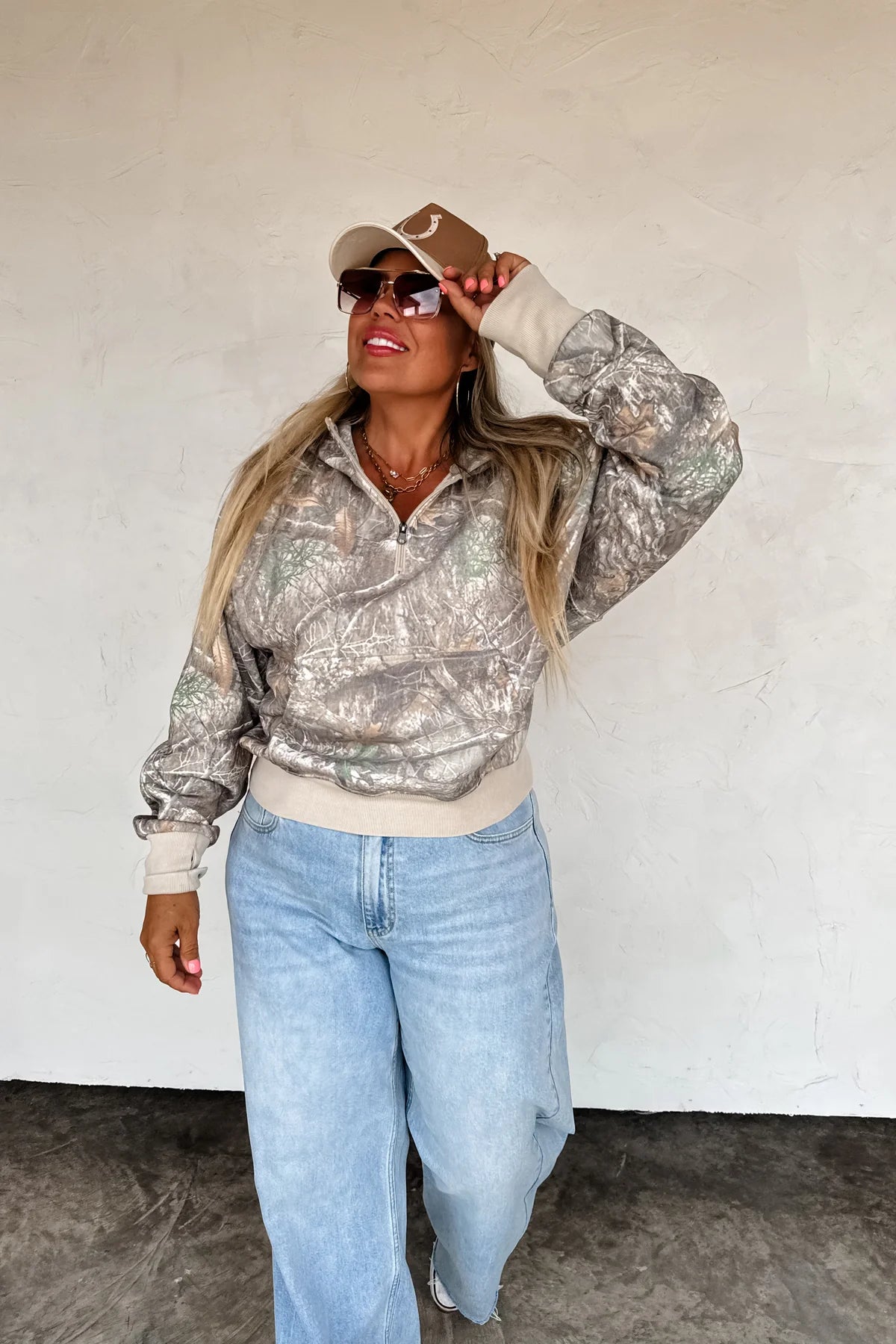 PREORDER: Camo & Checker Easy Does It Pullover
