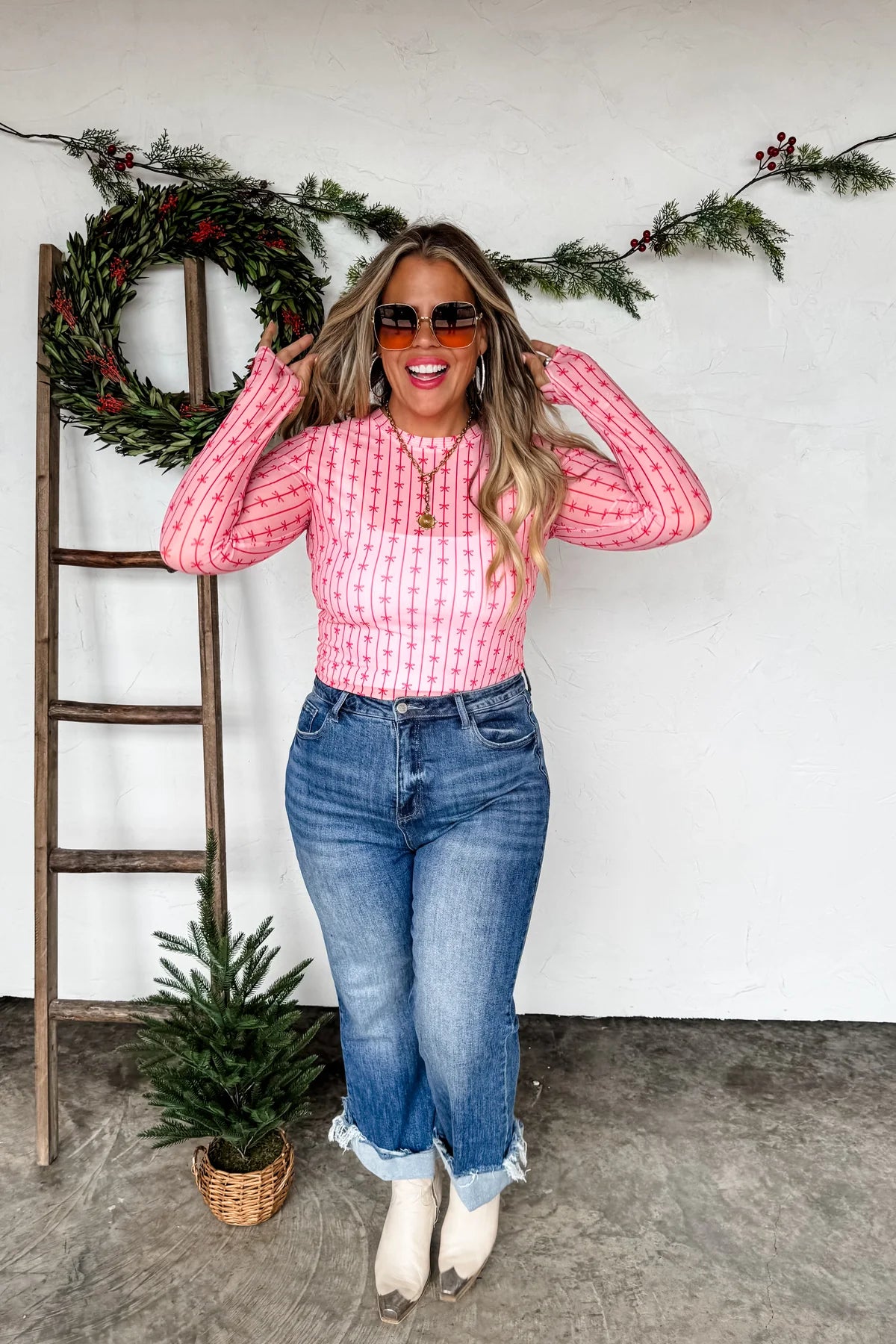 PREORDER: Christmas Dress It Up Mesh Tops