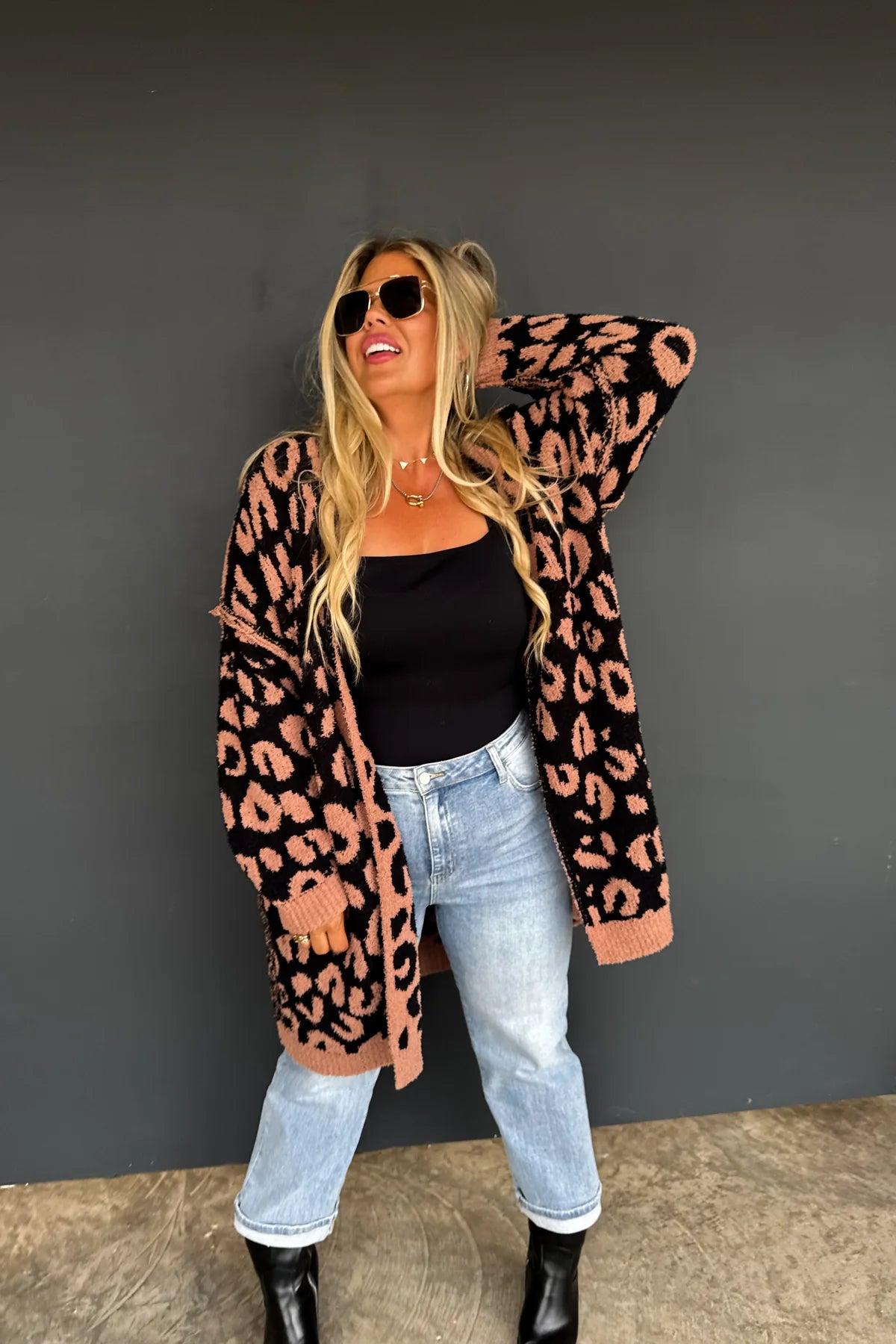 PREORDER: Leopard Cloud Reversible Cardigan