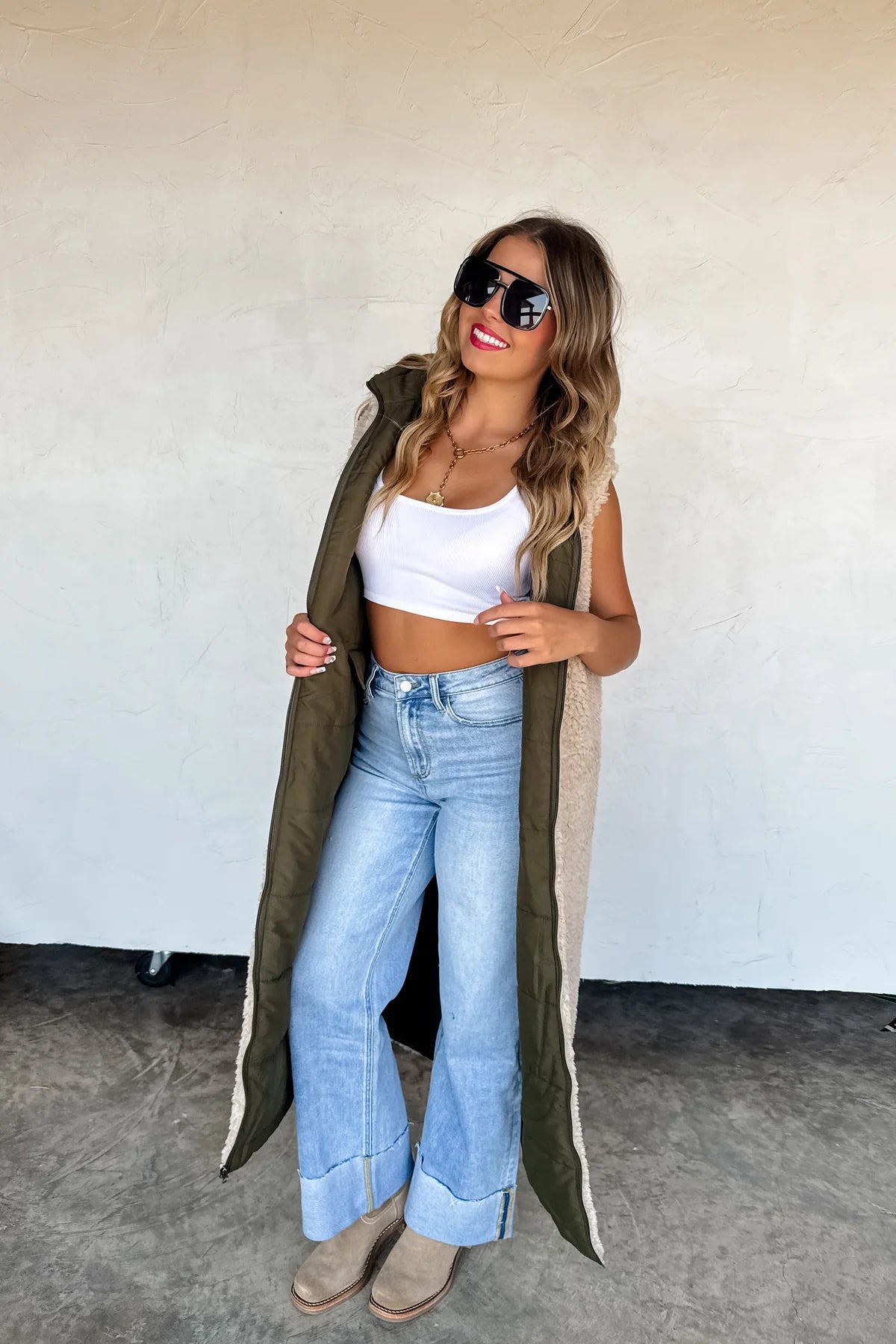 PREORDER: Reversible Sherpa Puffer Vest
