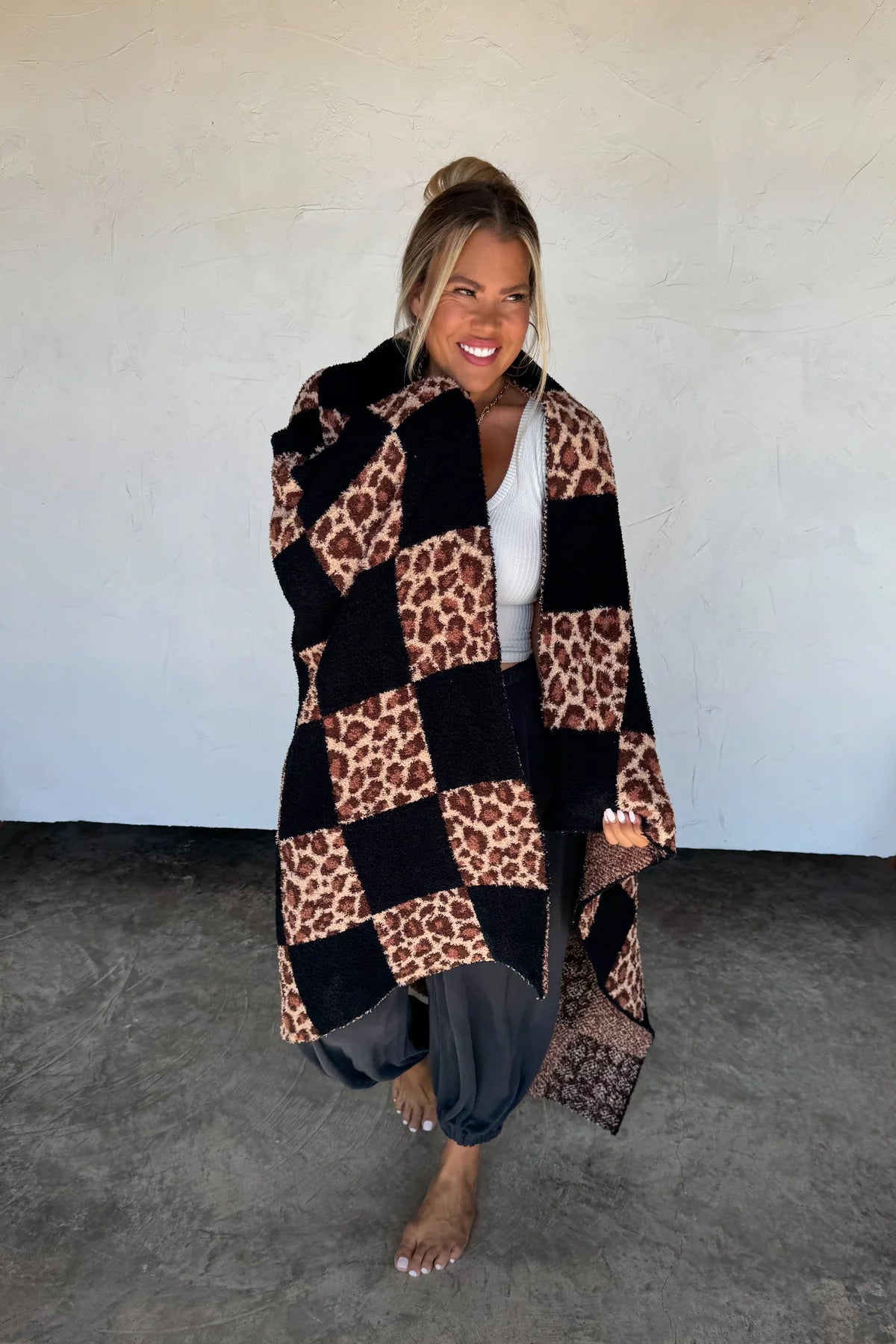 PREORDER: Checker Cheetah Cloud Blanket