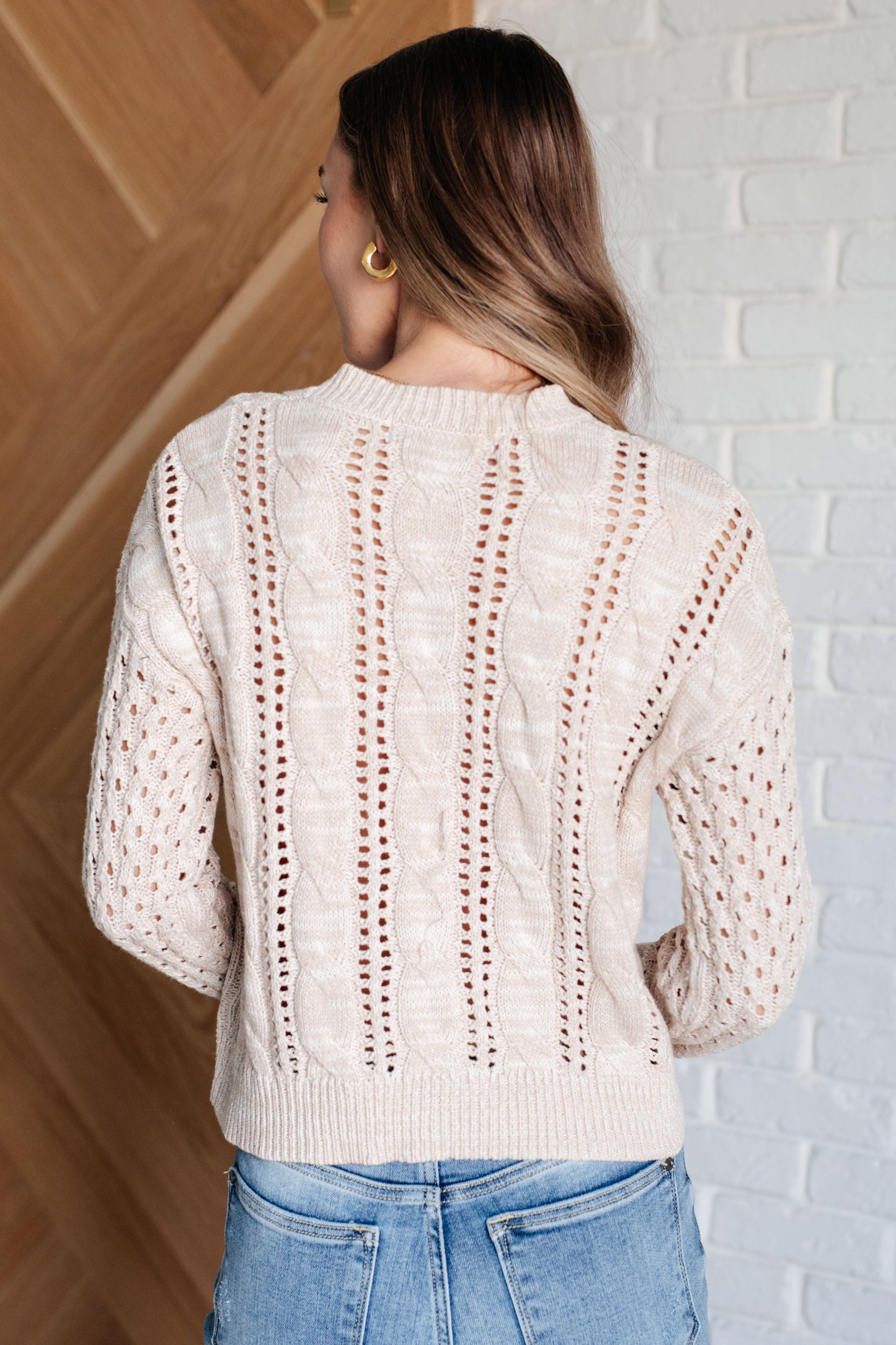 Delicate Cable Knit Sweater