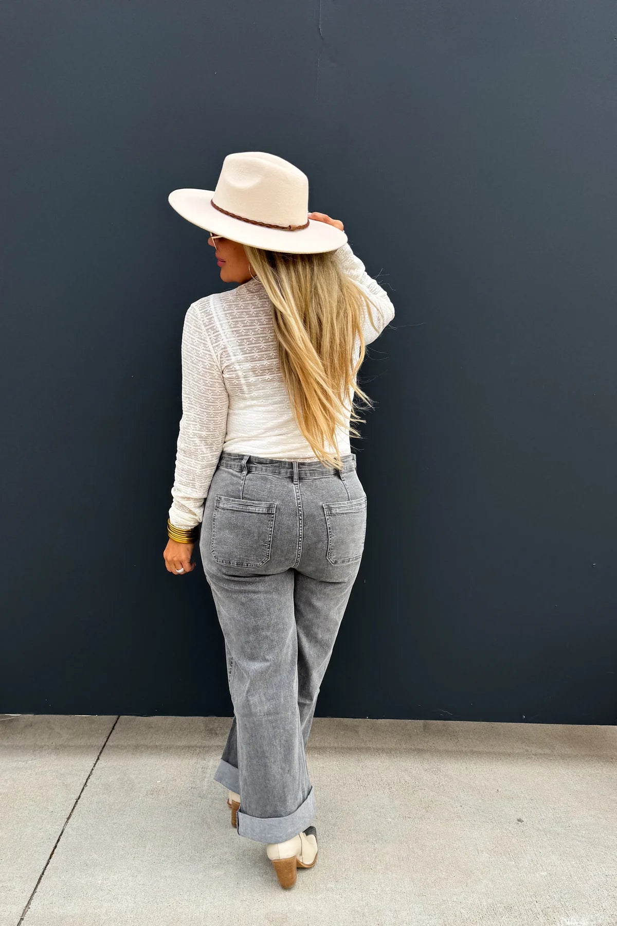 PREORDER: Grey Clover Front Pocket Jeans