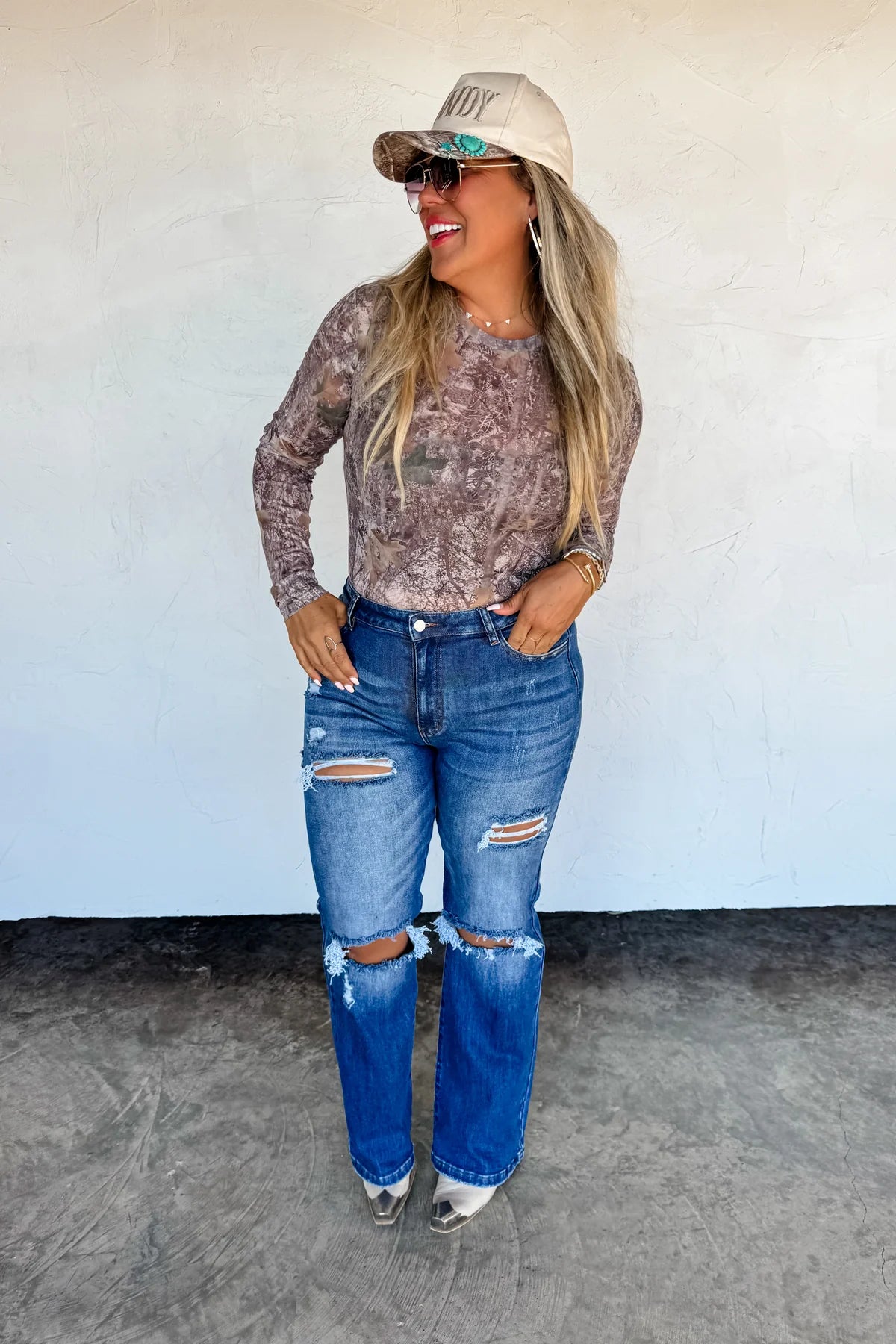 PREORDER: Camo Mesh Top