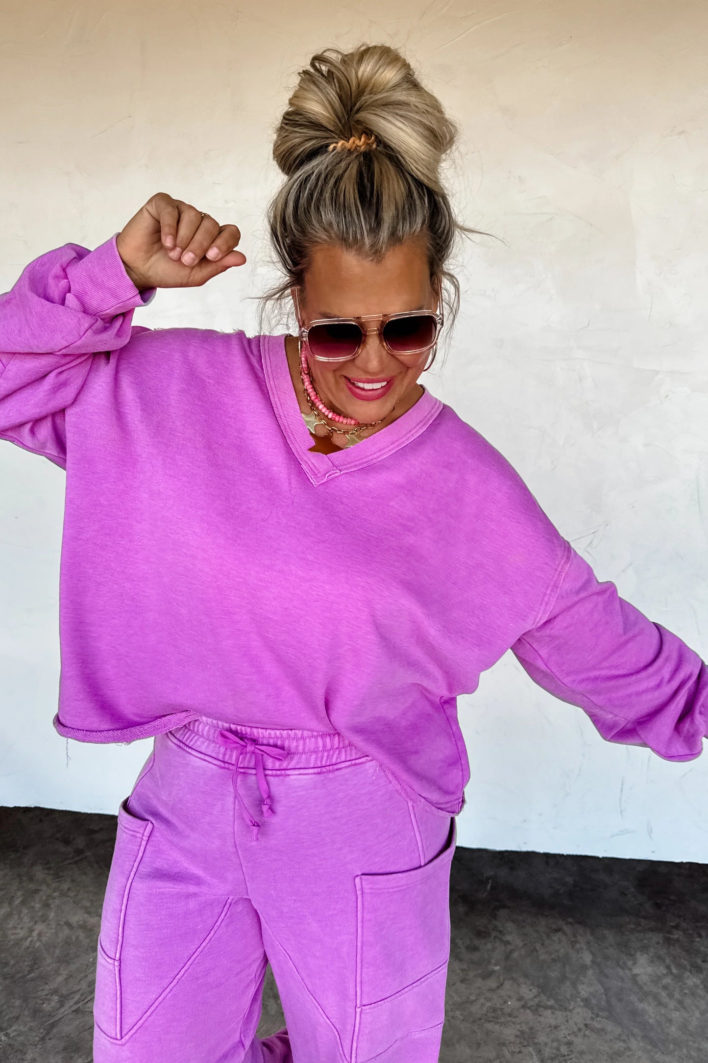 PREORDER: Faded Feels V-Neck Pullover
