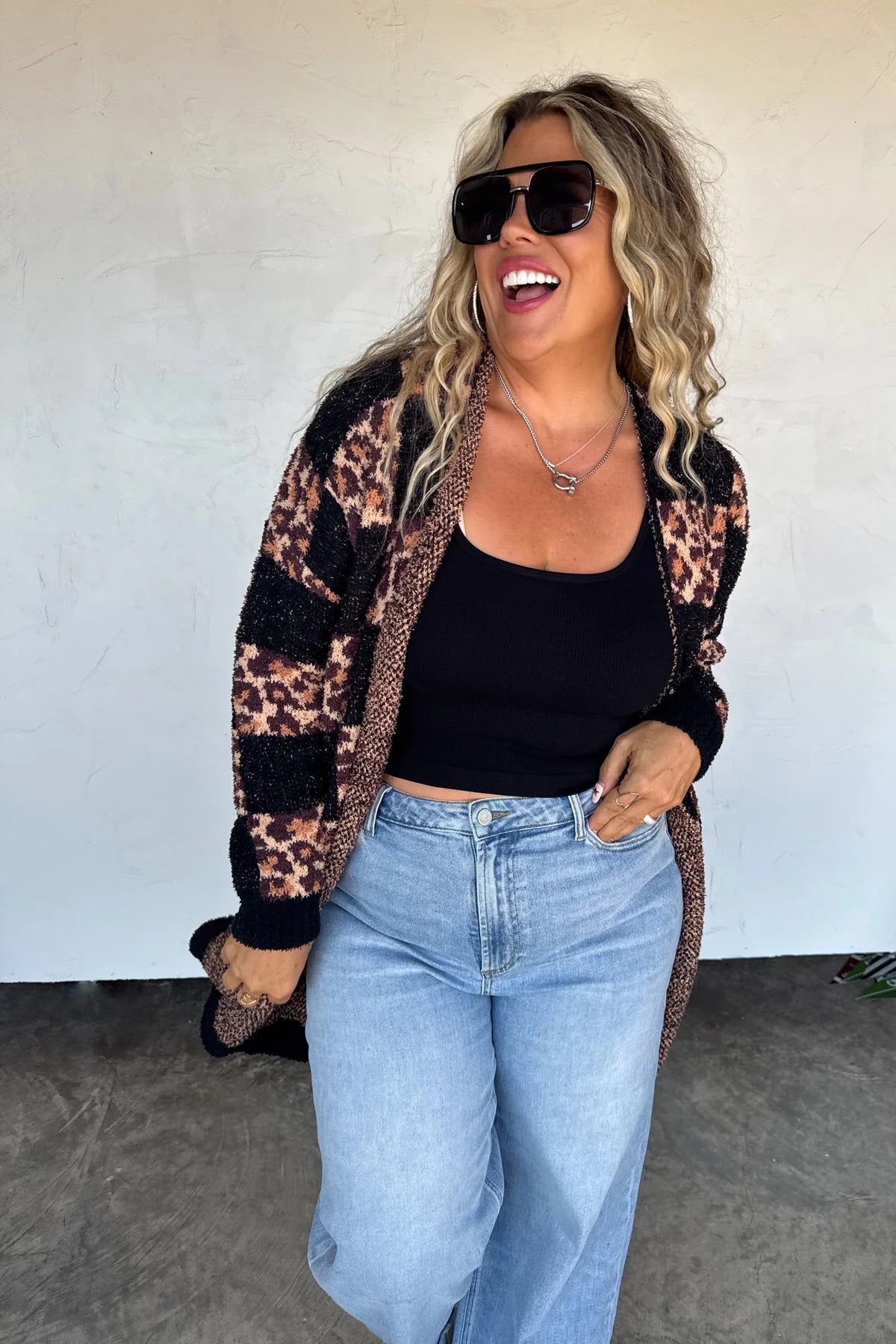 PREORDER: Checker Cheetah Cloud Cardigan