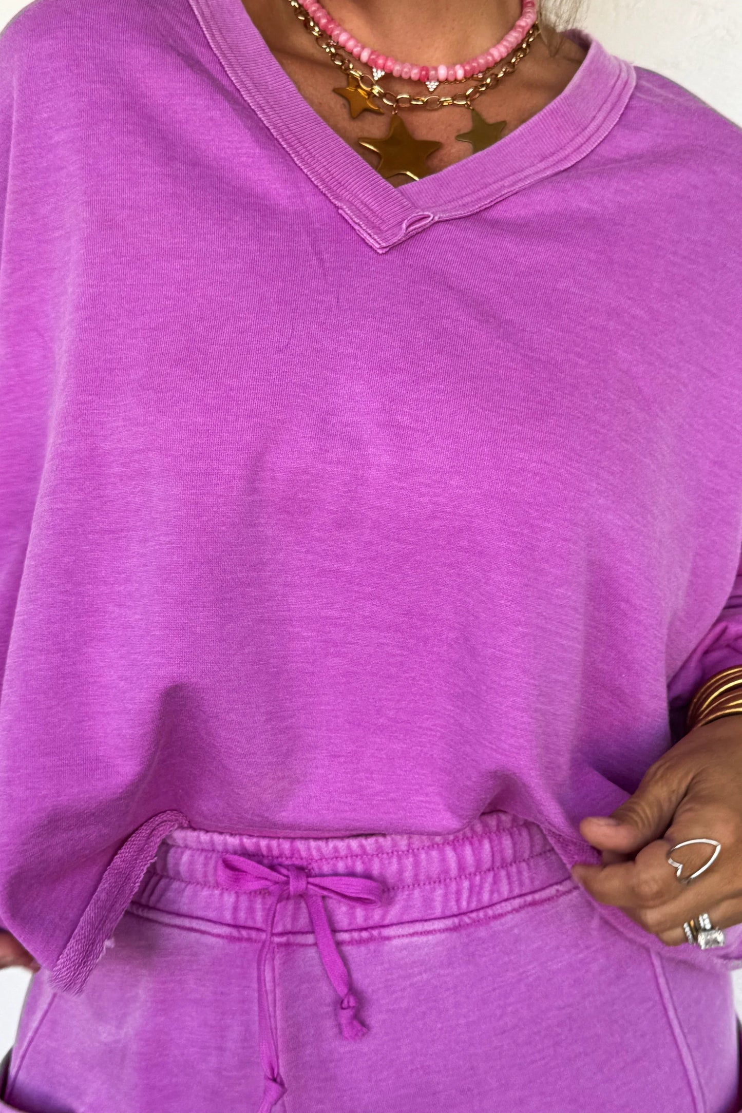 PREORDER: Faded Feels V-Neck Pullover