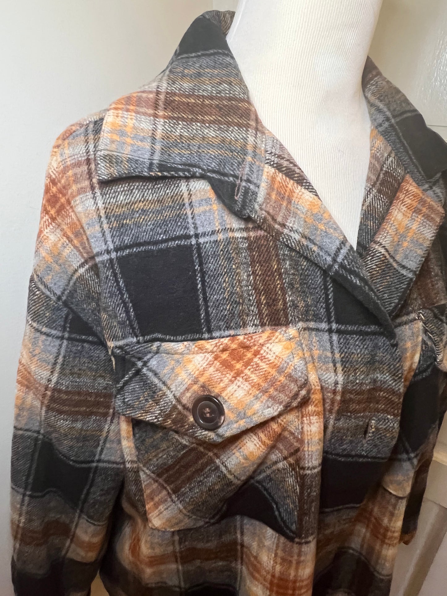 Amber Moon Revival: Brown and Black Plaid Shacket