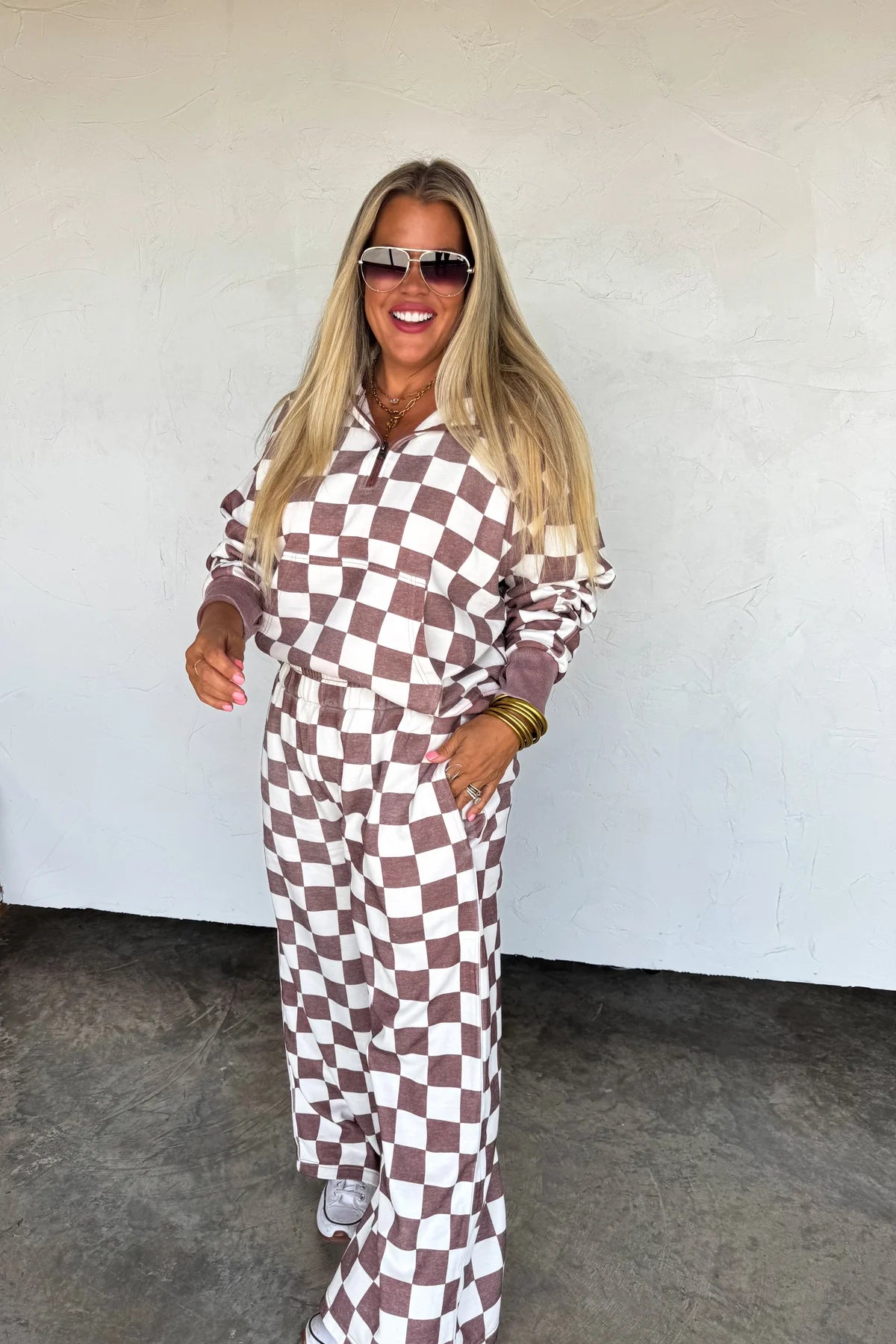 PREORDER: Camo & Checker Easy Does It Pullover