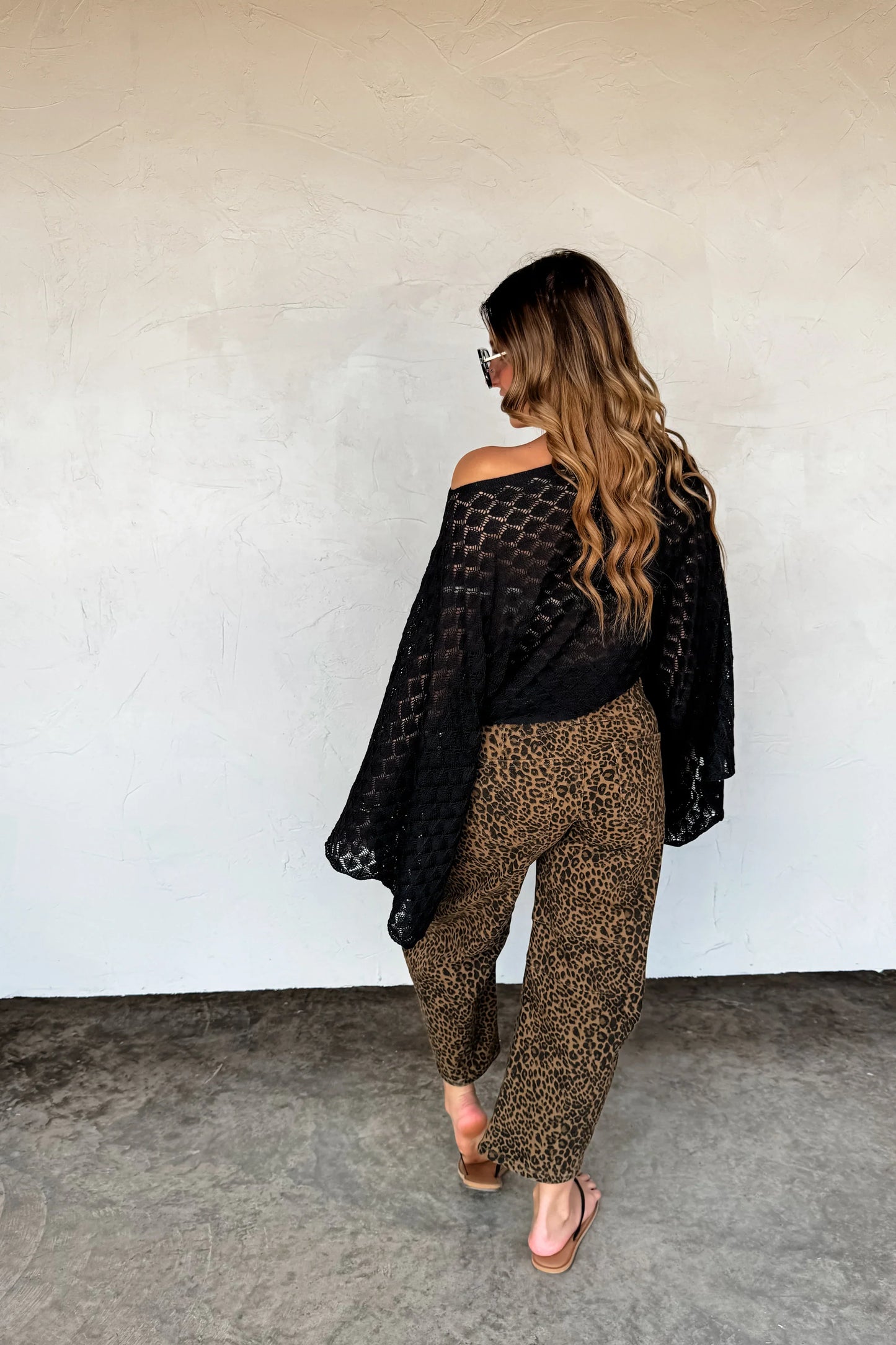 PREORDER: Bex Cheetah Stretchy Barrel Jeans