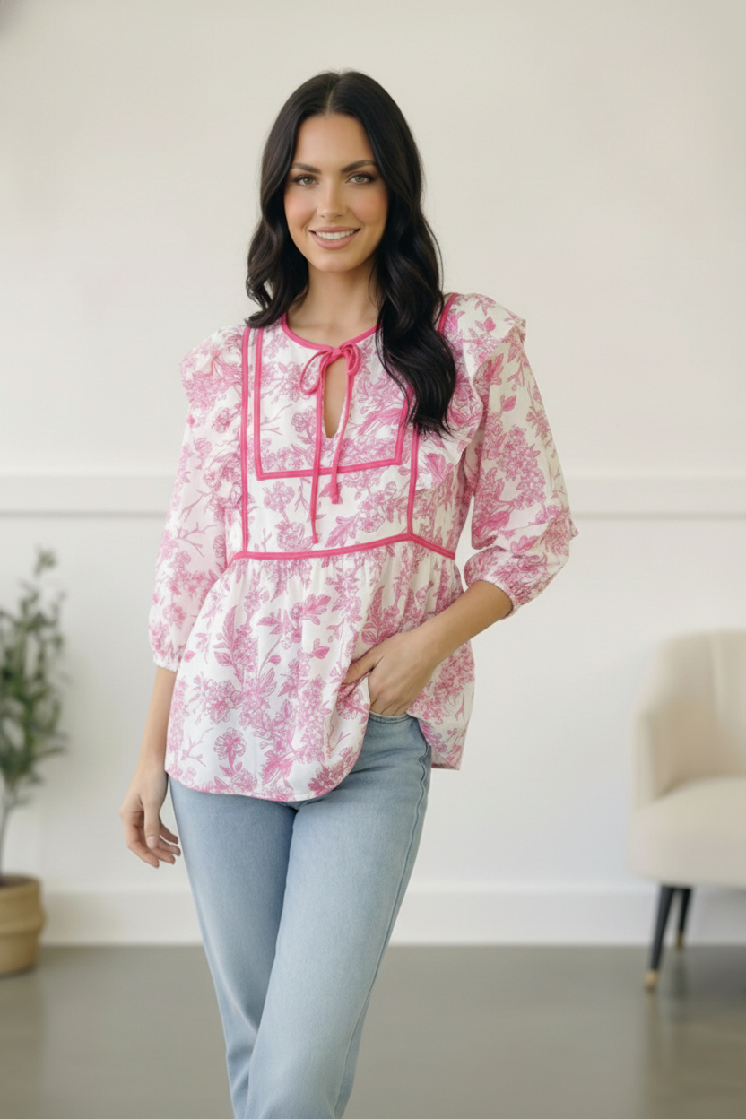 Garden Party Tie Blouse