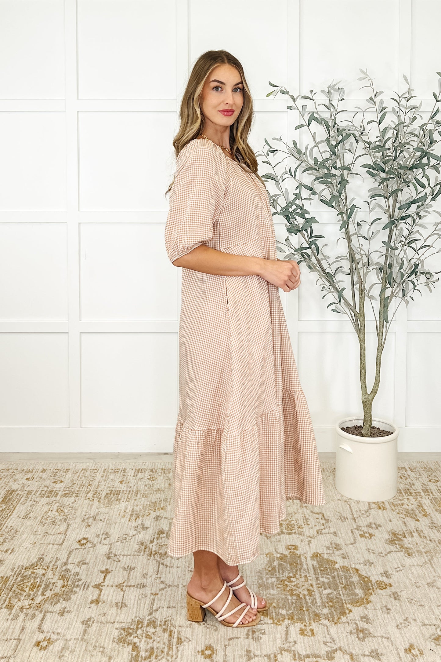 Hazel Cotton Dress in Toffee