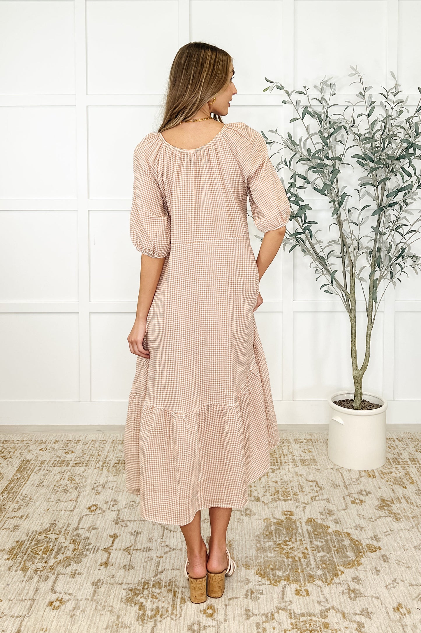 Hazel Cotton Dress in Toffee