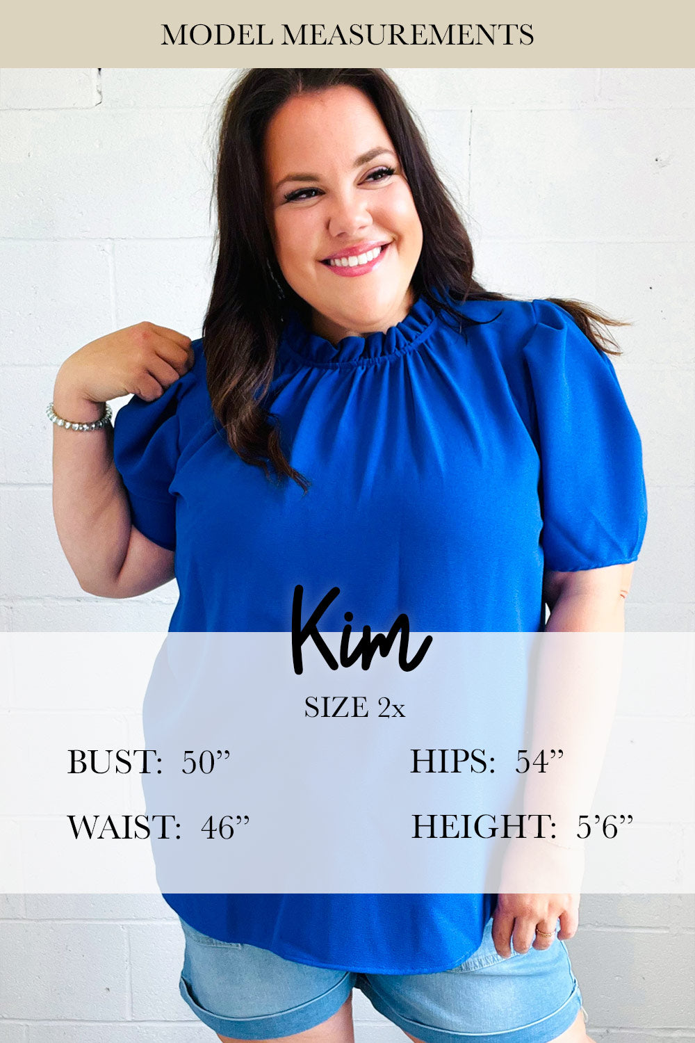 Blueberry Pie Frill Neck Top