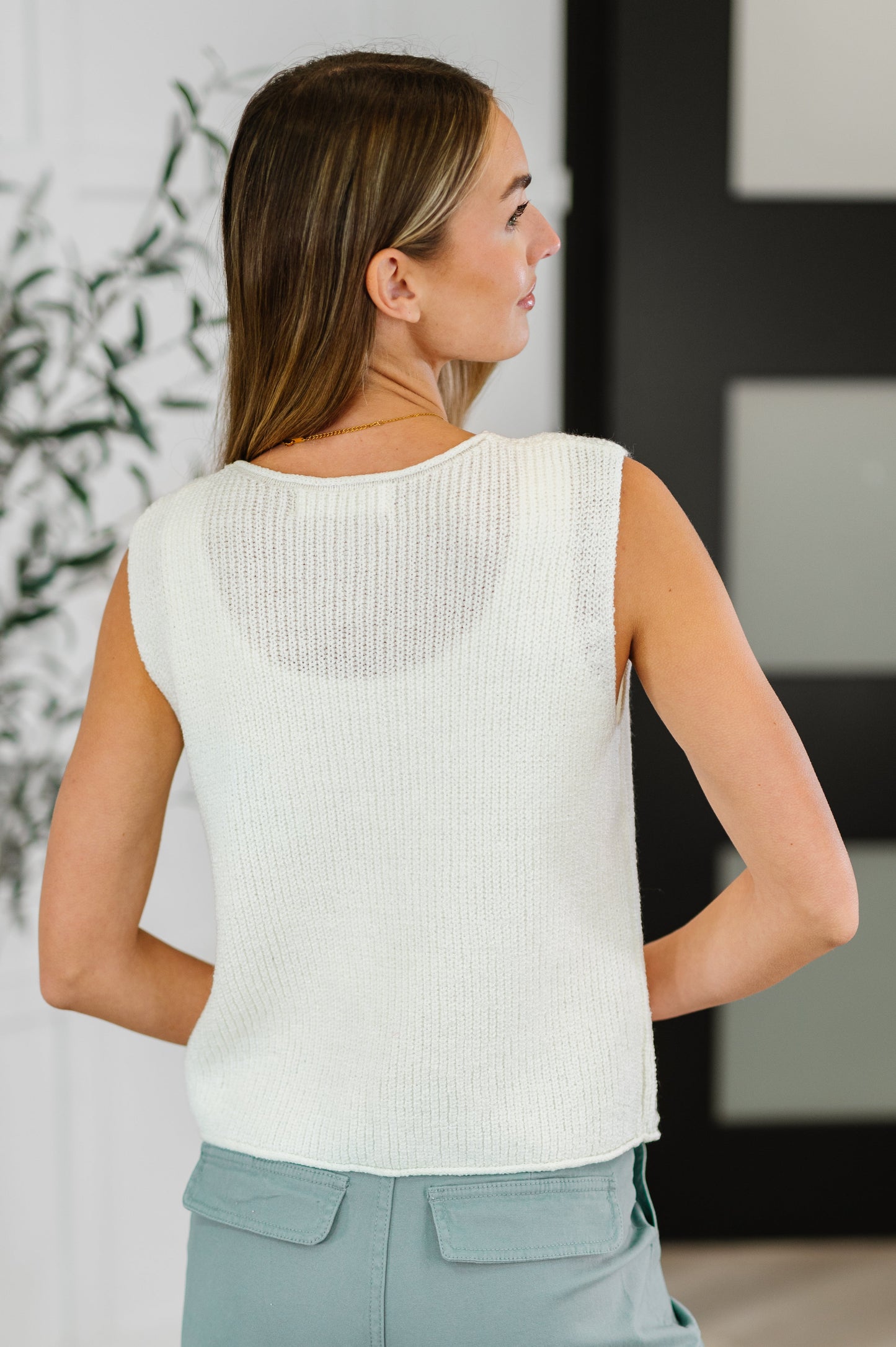 Interstellar Tie Front Knit Vest