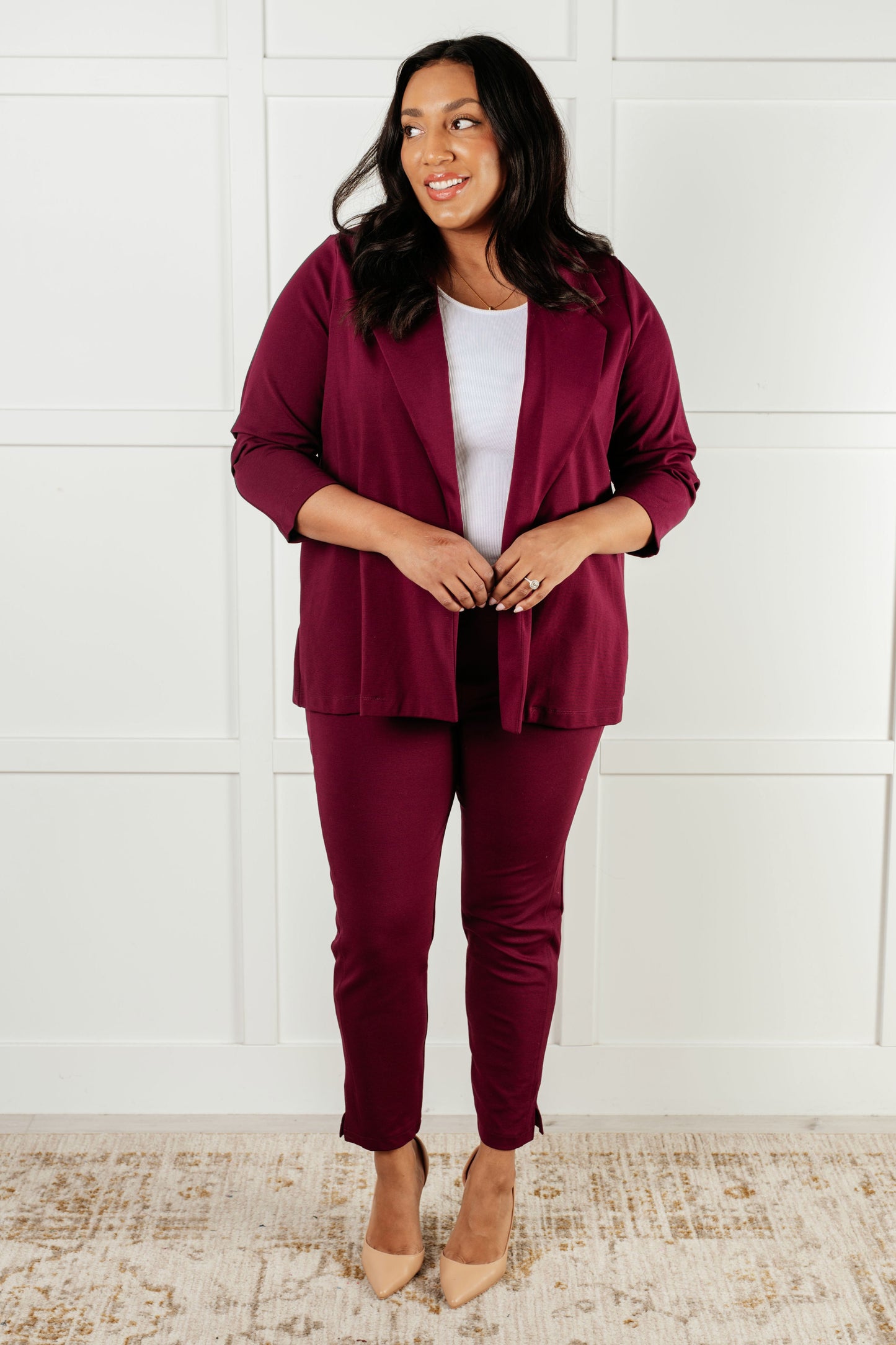 Deliberate Blazer in Wine