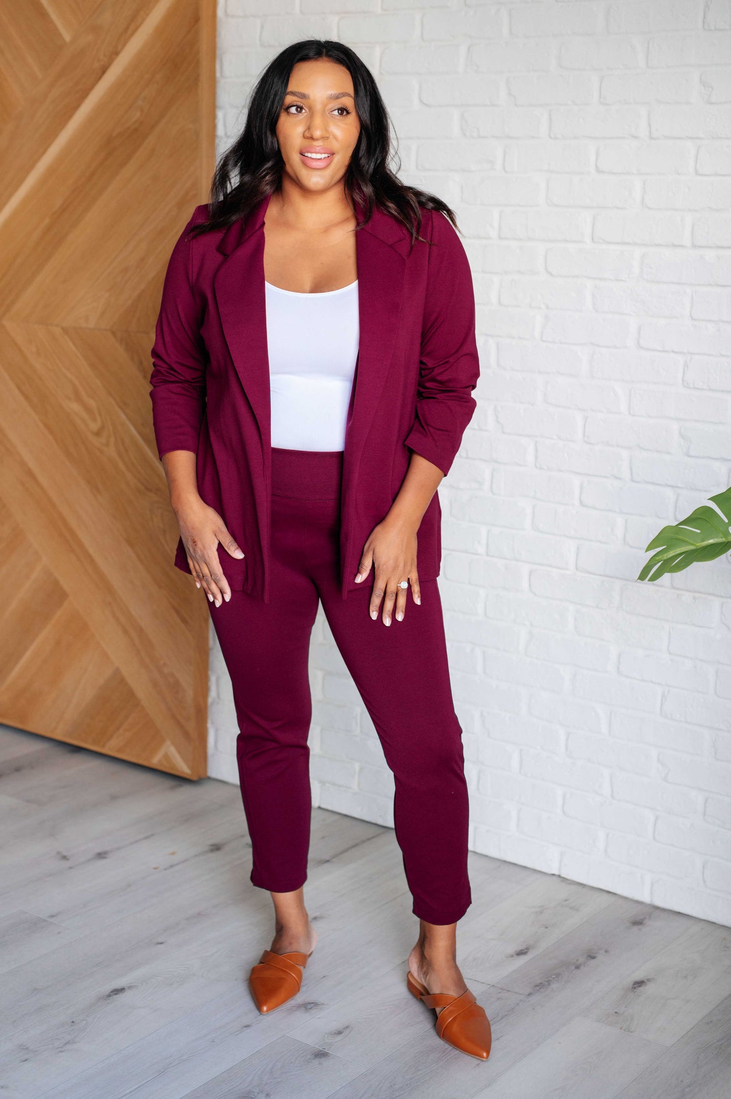 Deliberate Blazer in Wine
