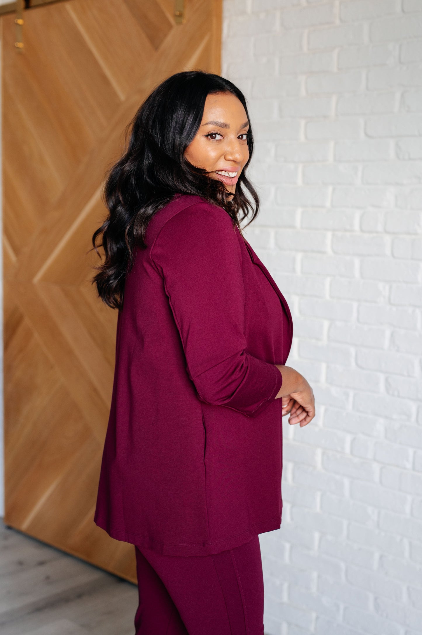 Deliberate Blazer in Wine
