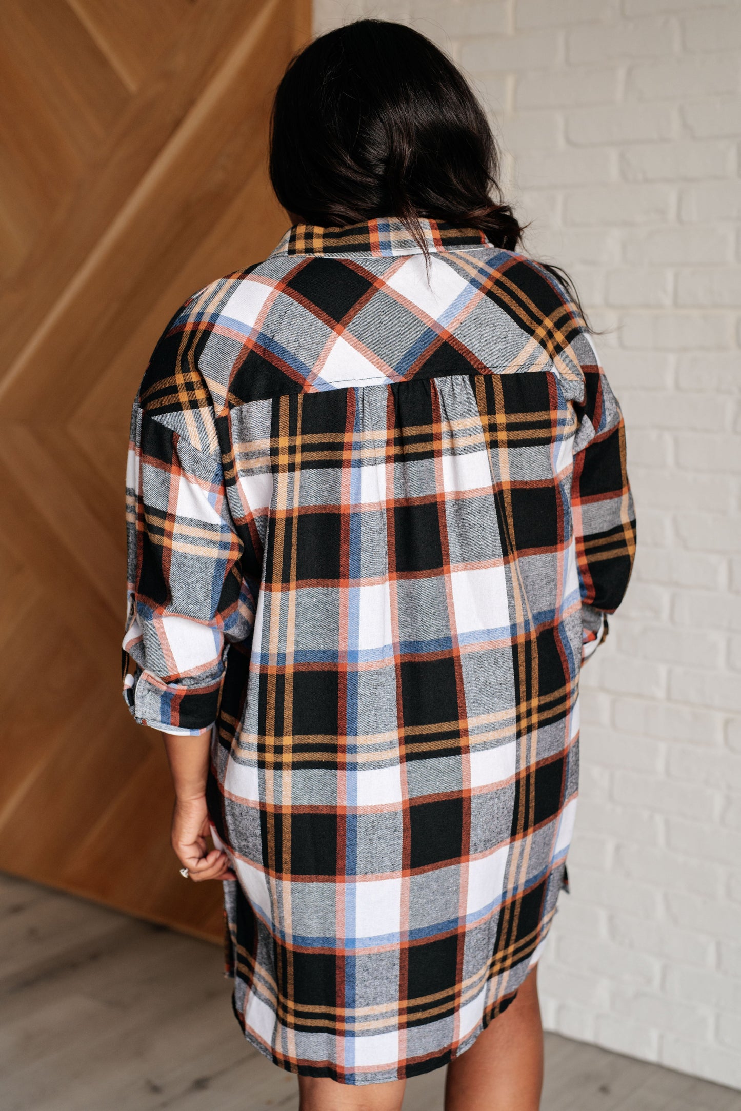 Aisha Plaid Shirt Dress