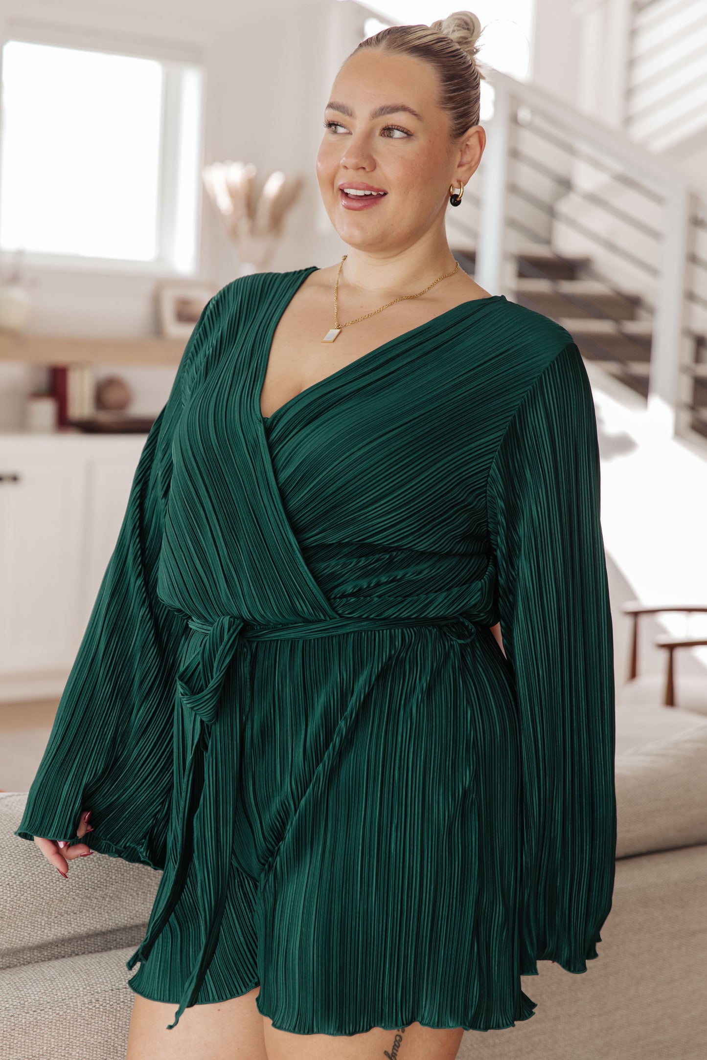 Jade Plisse Romper